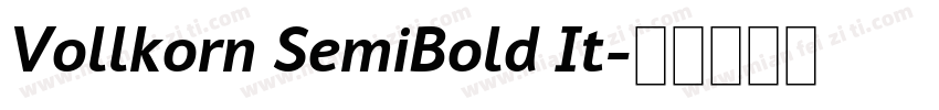 Vollkorn SemiBold It字体转换